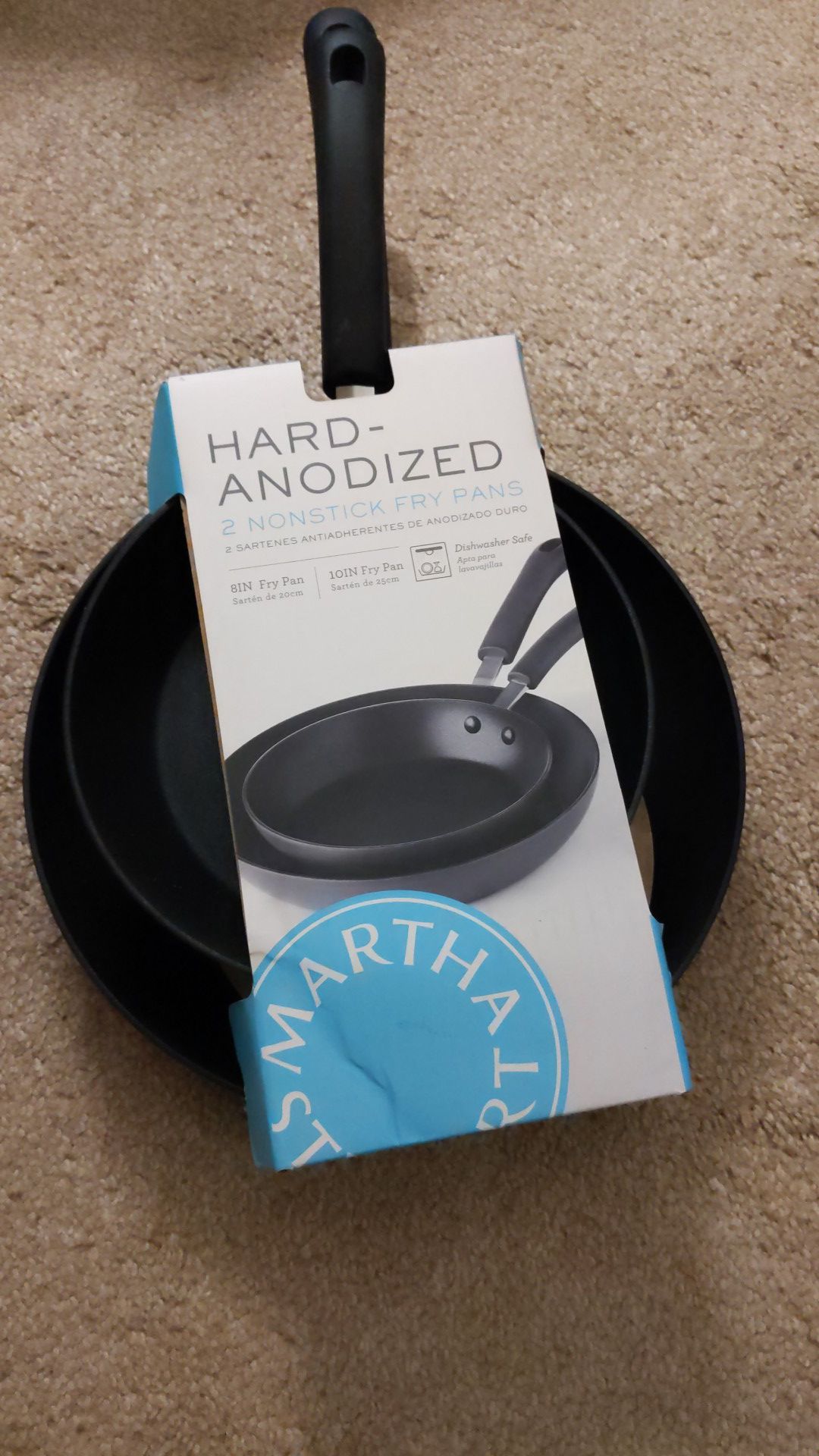 Martha Stewart Hard-Anodized Nonstick Fry Pans Brand New