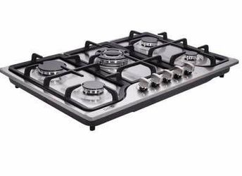 New 30 inch Gas Cooktops Dual Fuel Sealed 5 Burners Gas Cooktop Drop-In Stainless Steel Gas Hob Gas