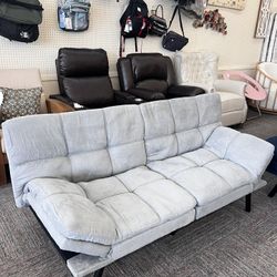 Memory Foam Futon, Sofa with 72" Grey, New