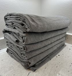 5 Threshold grey curtains 95”x50” - $25 each
