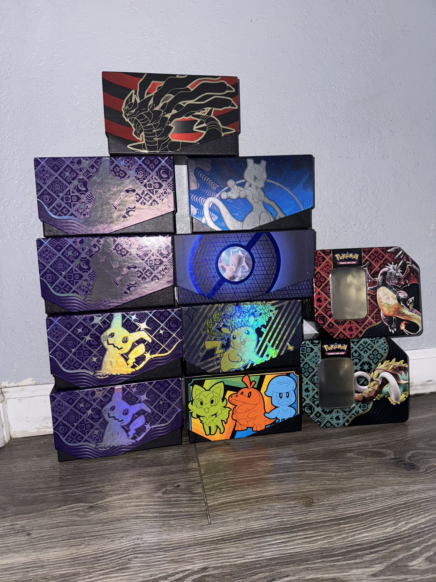 *EMPTY* pokemon card containers/boxes