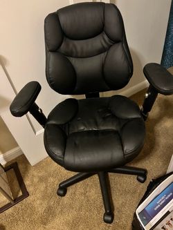 Serta Black Leather Office Chair