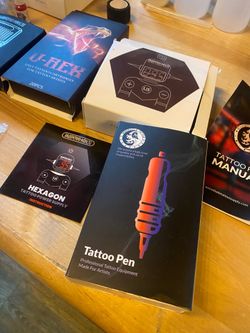 Complete Wormhole Tattoo Pen Kit w/ Power Supply, Needles, Ink & Extras