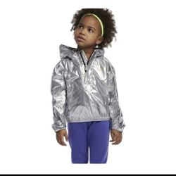 Nike Metallic Silver Half Zip Pullover Size Youth M