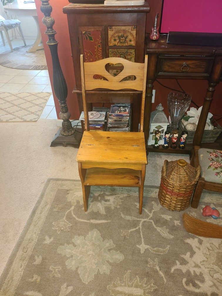 Vintage Library Chair/ Ladder