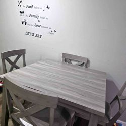 Counter Height Dining Table & 4 Chairs