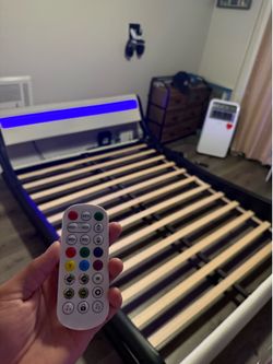 Queen LED Platform Bed Frame – Excellent Condition – $180