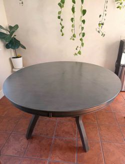 54” grey wood table