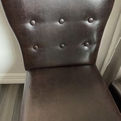 6 Brown Dining Chairs