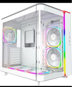 NEW IN BOX White Montech King 95 pro dual chamber gaming case  and  1000w P/S NEW IN BOX
