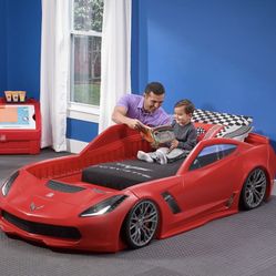 Pre Loved Corvette Car Bed w/ 8” Thick Mattress 