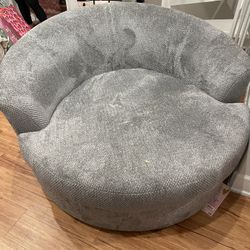 casselbury oversized swivel accent chair 360 degree swivel gray