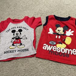 Disney Mickey T-shirts 24 Mo