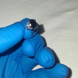 Half Karat Single Black Diamond Earring.