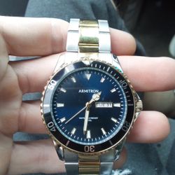 Armitron Stainless Steel Silver/Gold Watch New