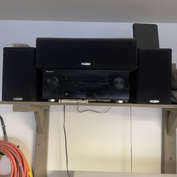 Pioneer Receiver W/ Polk Audio Speakers