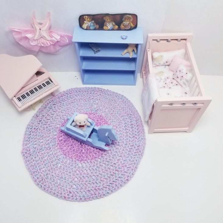 Dollhouse Miniature Baby Room Furniture & Accessories