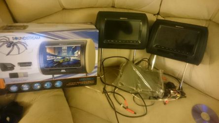 Two sound stream head rest DVD player set for cheap