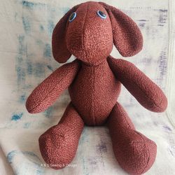 Plush Dog, Upcycle Stuffed Plush Puppy