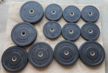 Xmark Hi-Temp Bumper Plates (250 Lbs Set)
