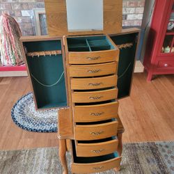 Wood Jewelry Armoire 