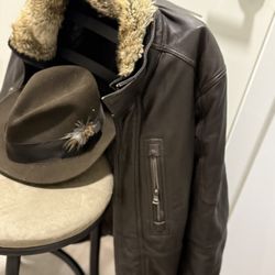Stetson Royal Fedora (7 3/8) & Marc New York Leather Jacket-Classic Men’s Style