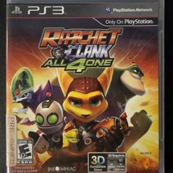 Ratchet & Clank- All 4 One- PS3 Game-Clean Disc CIB