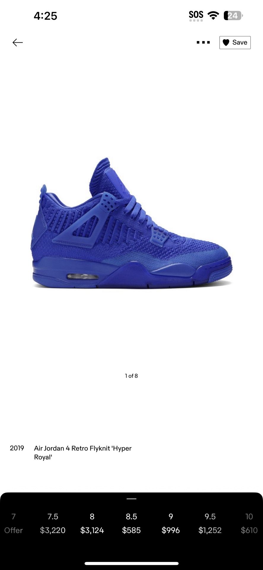 Air Jordan 4 Retro Hyper Flying Royal Mens