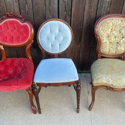 Victorian Chairs And Ottoman