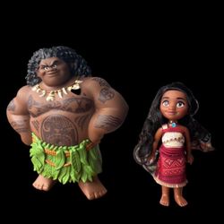 Disney Moana and Maui action figure set 