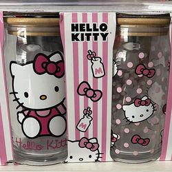 Hello kitty Glass tumblers set of 2 $16