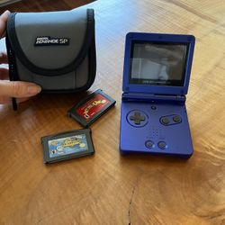 Game Boy Advance SP w/ 2 Games!