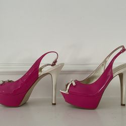 Guess Barbie Pink Women Platform Sandals Pumps Peep Toe High Heel Stilettos Party Ladies Dress Shoes