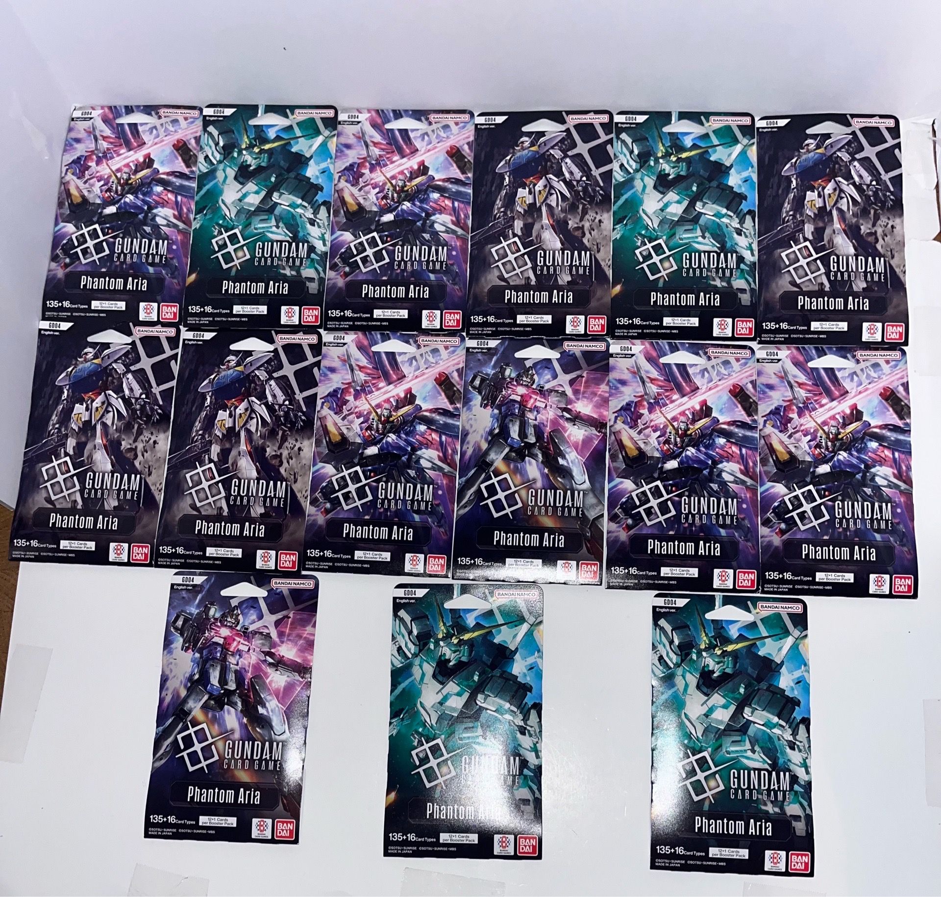 Gundam: Phantom Aria Sleeved Booster Pack (lot of 15) Read description please