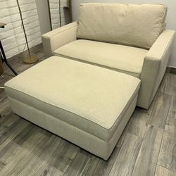 Twin Sleeper Sofa Loveseat with Storage Ottoman