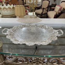 Beautiful Silver Plate Serving Tray Platter🌷