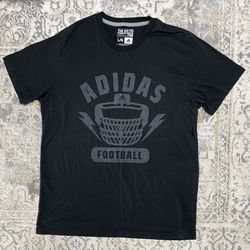 Adidas T-shirt Men's Size L Short Sleeve Football Helmet Graphic Black 