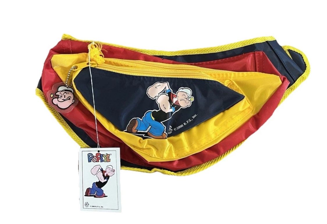 Popeye Fanny Pack Waist Bag Adjustable Vintage Y2K 2000 New KFS