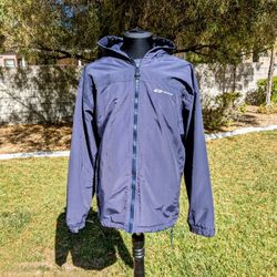 VTG 1990s Reebok Windbreaker Jacket Men Sm Full-Zip Hooded Lightweight Nylon GUC