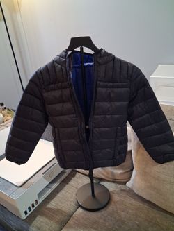 Black Lightweight Puffer Jacket with Hood