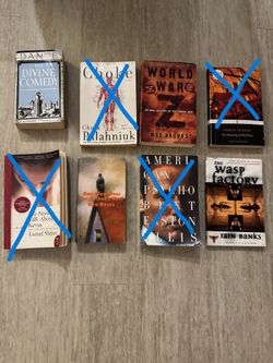 Books $3/each - fiction, thriller, psychological, horror