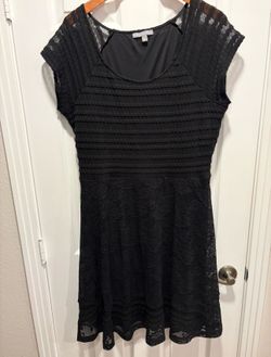 NY Collection Black Lace Fit and Flare Dress women’s Size XL - Simi Valley