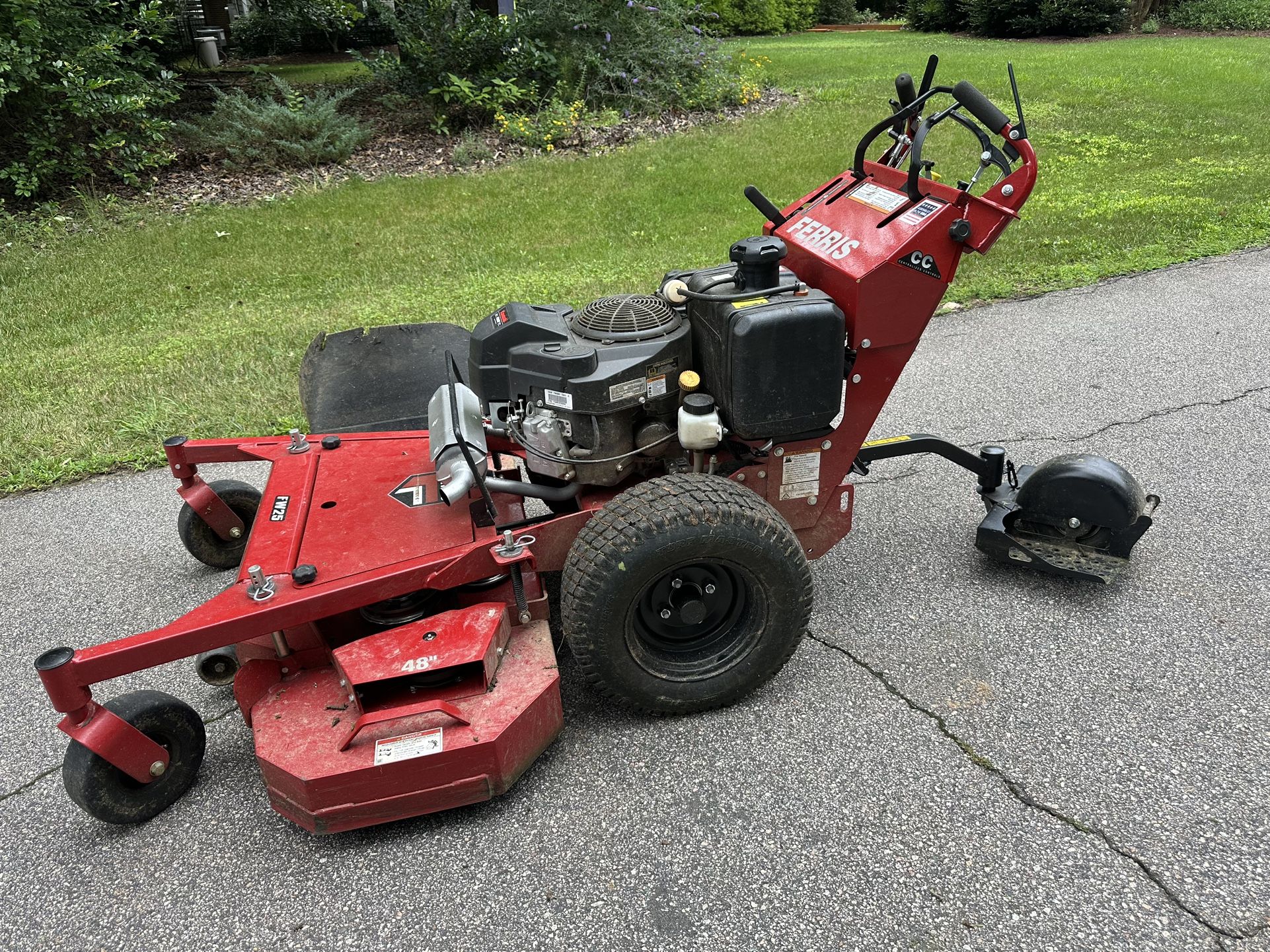 ferris walk behind with sulky 48inch kawasaki engine
