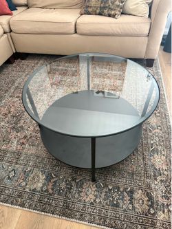 Glass coffee table