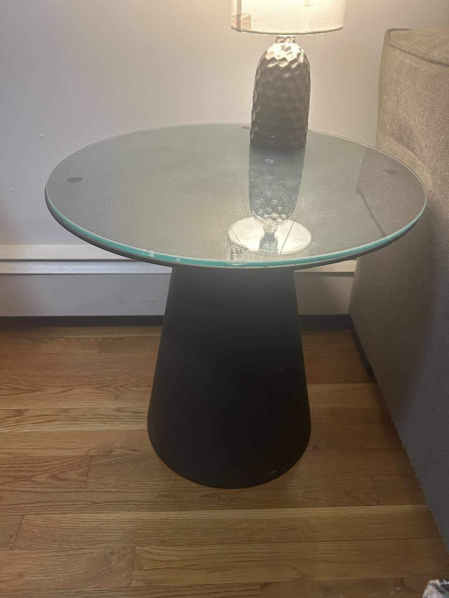 Small Glass End Table