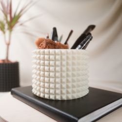 Studded Desk Organizer Pencil Cup