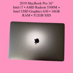MacBook Pro 16” 2019 Intel i7 16GB RAM 512GB SSD