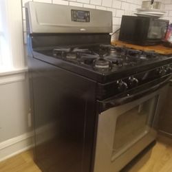 Black Whirlpool Gas Stove