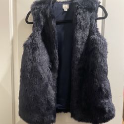Faux Navy Blue Vest