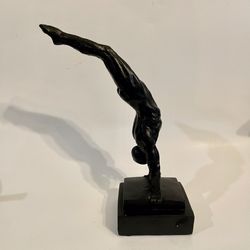 Namaste Statue Graphite  11 In Tall Hand Stand Black Figurine